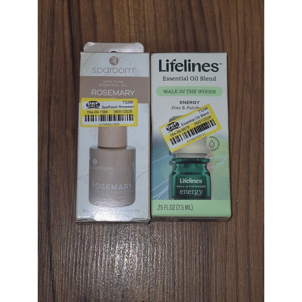 2 Sparoom Rosemary & Lifelines Walk in the Woods Pine Essentials Oil Mix 0.25 oz